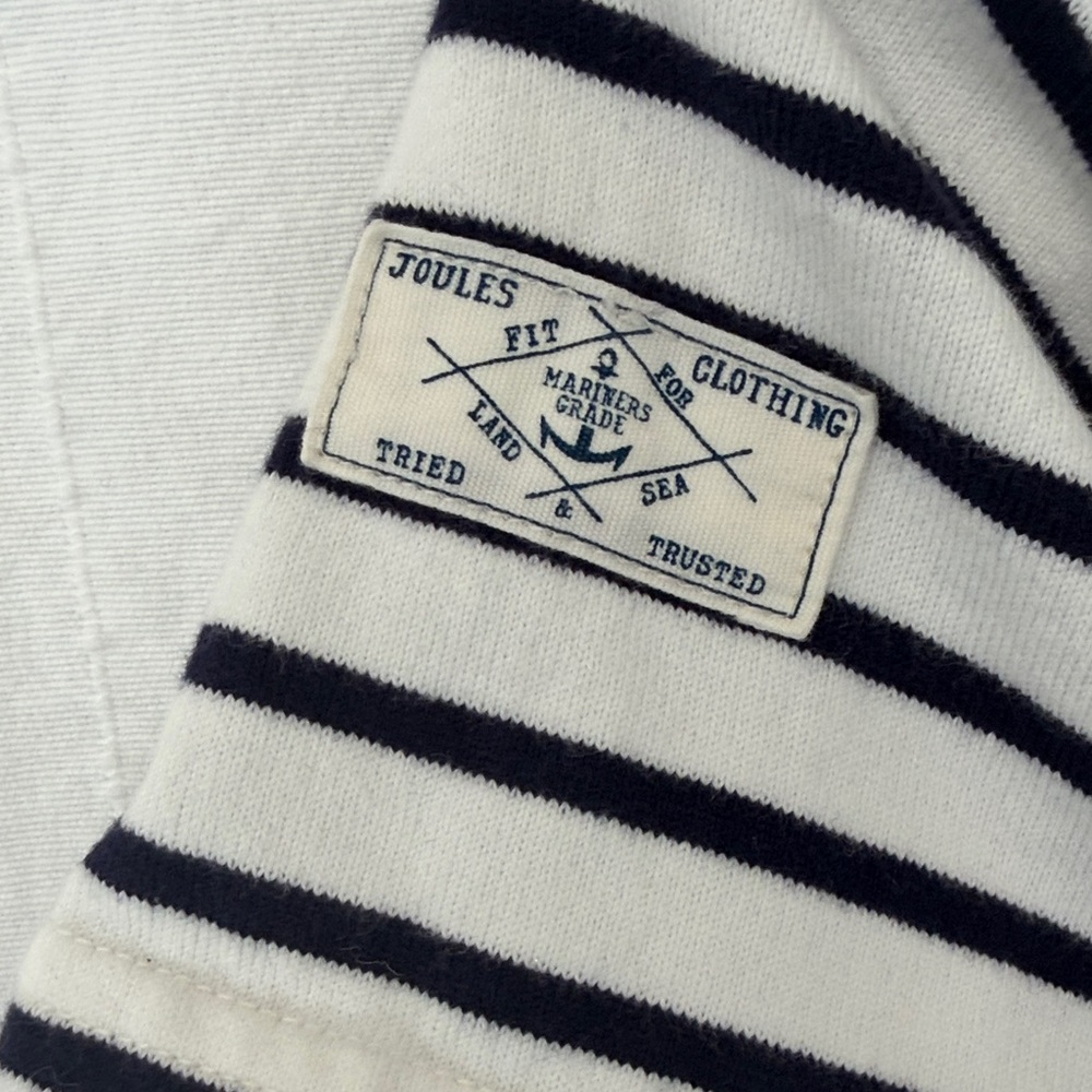 Joules Black and White Striped Dress, Size 8 - Picture 7 of 7